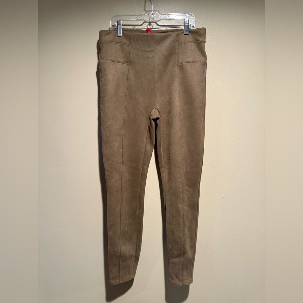 Spanx Faux Suede Leggings camel tan women’s large